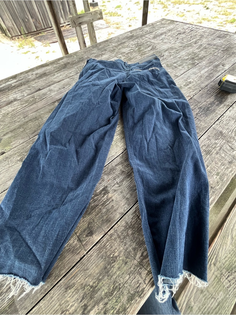 rag & bone sz 4Dark Blue Denim wide leg/zip pockets - Picture 9 of 9